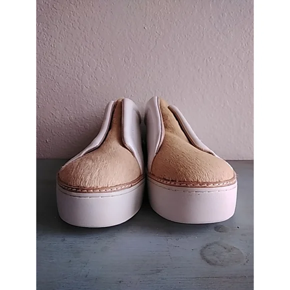 💕EUC💕 Free People x M4D3 Slip-Ons Sneakers White Calf Hair Sz.9.5 - Picture 4 of 11